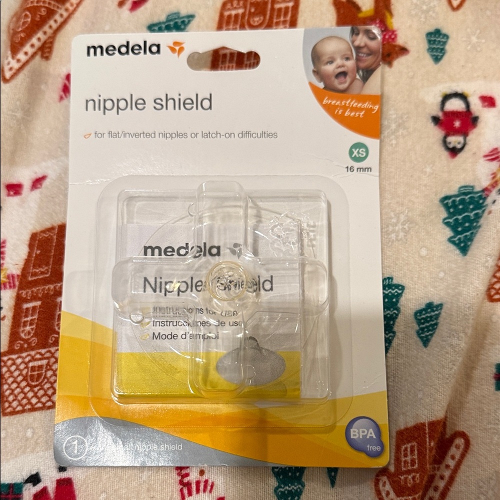 Medela Nipple Shield with Yellow and White Packaging